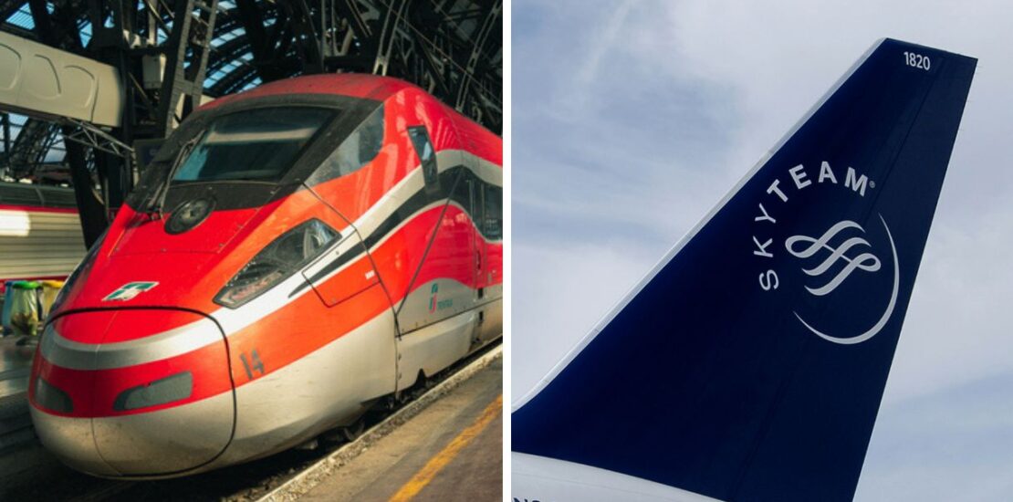 accordo-tra-trenitalia-e-skyteam,-un’unica-prenotazione-per-l’aereo-e-il-treno