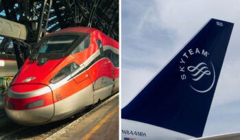 accordo-tra-trenitalia-e-skyteam,-un’unica-prenotazione-per-l’aereo-e-il-treno